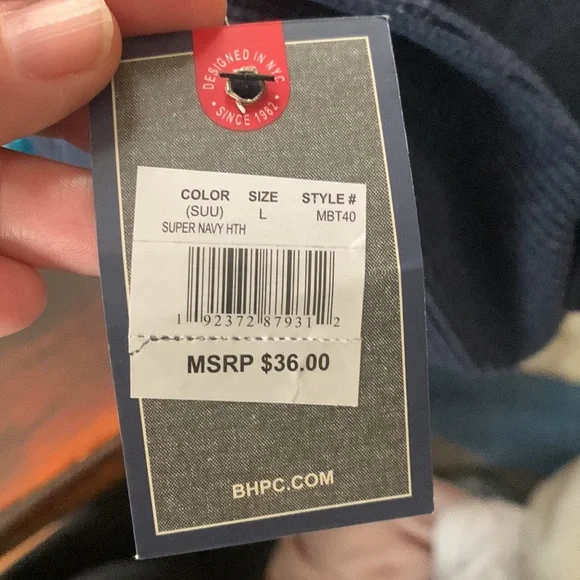 Beverley Hills Polo Club Blue Crew Neck - Picture 5 of 5